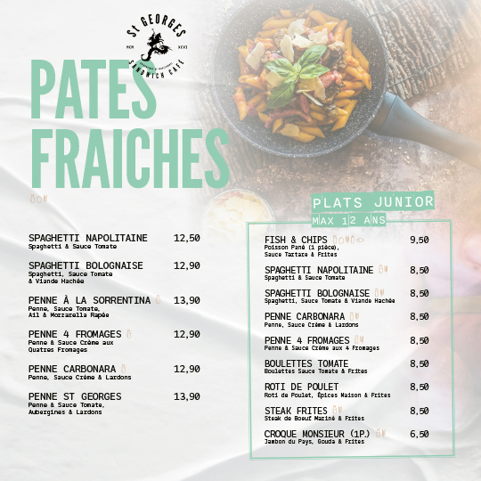 Menu sur place au St GEORGES P7