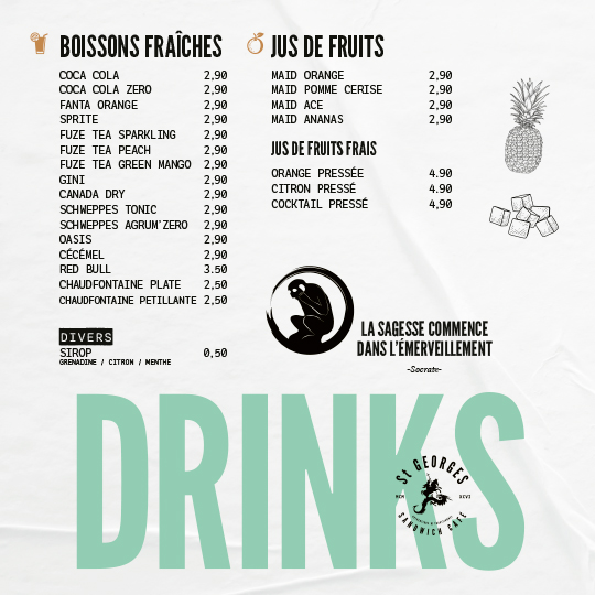 Menu sur place au St GEORGES P13