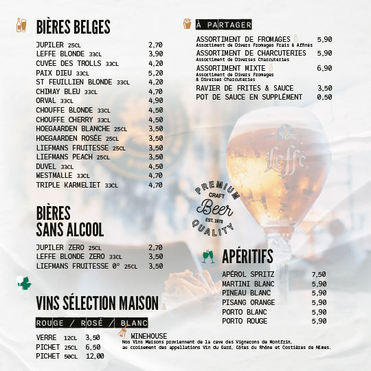 Menu sur place au St GEORGES P14